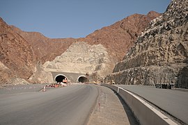 The Daftah-Khor Fakkan Road under construction