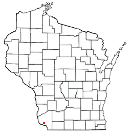 Location of Waterloo, Wisconsin
