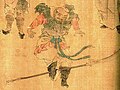 Man kicking a guandao, Ming dynasty