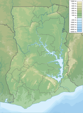 Map showing the location of Mamiri Forest Reserve