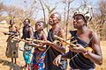 Tanzania. Zeze, a bowed stick zither played here by Gogo musicians