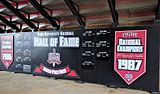 Main concourse beneath the grandstand with the Troy Baseball Hall of Fame.