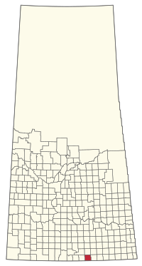 Location of the RM of Surprise Valley No. 9 in Saskatchewan
