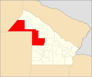 Location of Almirante Brown Department within Chaco Province