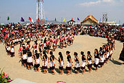The Hornbill Festival, Kohima, Nagaland. The festival involves colourful performances, crafts, sports, food fairs, games and ceremonies.[78]
