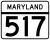 Maryland Route 517 marker