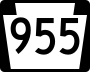 Pennsylvania Route 955 marker