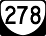 State Route 278 marker