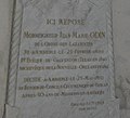 Epitaph of Jean-Marie Odin's tombstone, church of Ambierle