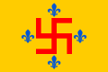 Flag of the Order of the New Templars designed 1907 with a swastika used as völkisch (German ethno-nationalist) symbol