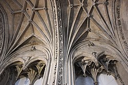 Pendant vaults and mouldings with monograms, Bourbons chapel, Lyon Cathedral (late 15th century)