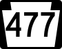 Pennsylvania Route 477 marker