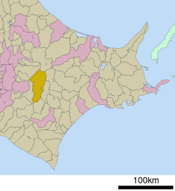 Location of Shintoku in Hokkaido (Tokachi Subprefecture)