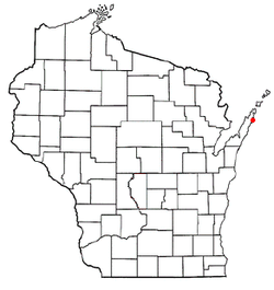 Location of Baileys Harbor, Wisconsin