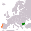 Location map for Bulgaria and Portugal.