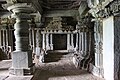 Ornate aedicula inside mantapa in the Kedareshwara temple at Halebidu