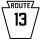 Pennsylvania Route 13 marker