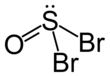 Structure of the thionyl bromide molecule