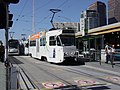 A Z1-class tram at Federation Square, Swanston Street