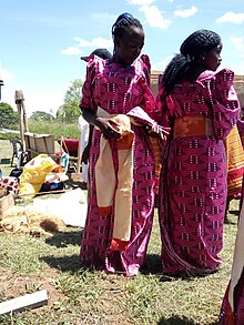 Baganda people cultural outfit locally known as Ggomesi.