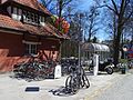 Bicycle parking and service station