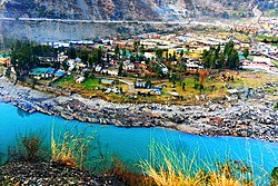 Chenab River in Ramban town, Jammu and Kashmir, India