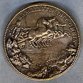 Reverse of Philip's medal: Apollo and the Chariot of the Sun.