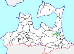 Location of Kamikita in Aomori Prefecture