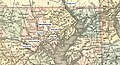 Section of 1856 Thomas Cowperthwait and Company "Map of Maryland and Delaware," schematically showing routing of today's Harford and Old Harford Roads and adjunct routes from Baltimore City north-northeast to McCall's Ferry, Pennsylvania (on the Susquehanna River near Airville, York County). ("Map of the states of Maryland and Delaware" by Thomas Cowperthwait and Company, 1856)