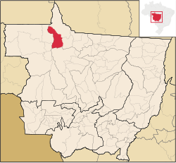 Location of Nova Bandeirantes in Mato Grosso