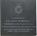 PC David Wombwell memorial plaque