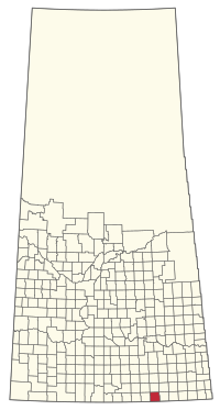 Location of the RM of Souris Valley No. 7 in Saskatchewan