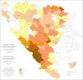 Share of Croats in Bosnia and Herzegovina by municipalities 1971