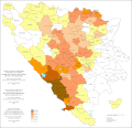 Share of Croats in Bosnia and Herzegovina by municipalities 1981