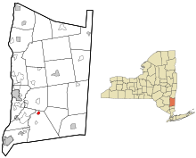 Location of Hillside Lake, New York
