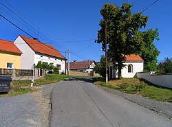 Hlavní street in Oleško