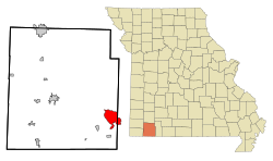 Location of Shell Knob, Missouri