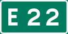 European Road E22 shield