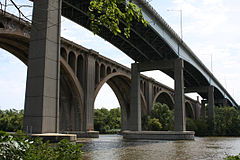 The Donald and Morris Goodkind Bridges over the Raritan River, connects New Brunswick with Edison