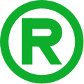 A green registered trademark symbol