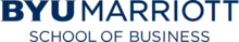 Logo with large blue "BYU" at top and "Marriott School of Management" beneath