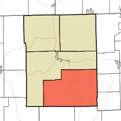 Location of Van Buren Township in Brown County