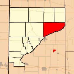 Location of Warren Township in Warren County