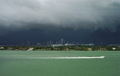Image 17Typical summer afternoon shower from the Everglades traveling eastward over Downtown Miami (from Geography of Florida)
