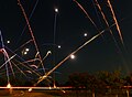 Roman candle with report. 4 July fireworks in Denton, Texas, 60 second exposure