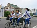 Schoolgirls on Bikes