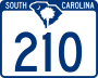 South Carolina Highway 210 marker