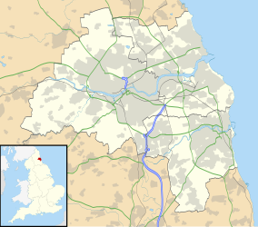Map showing the location of Gosforth Nature Reserve