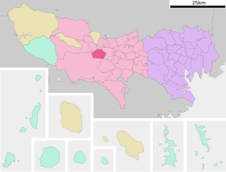 Location of Akishima in Tokyo Metropolis