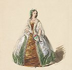 Anne Maria Barkly's fern inspired designer dress